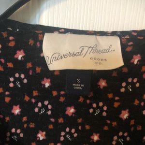 Black/Pink Floral Blouse